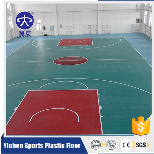 學校籃球館PVC運動地板，籃球場PVC塑膠地板